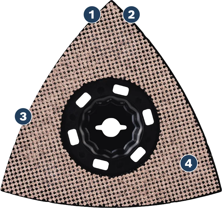 Bosch EXPERT Sanding Plate MAVZ 116 RT10 carbide grit 116 mm.