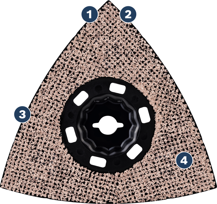 Bosch EXPERT Sanding Plate MAVZ 116 RT6 carbide grit 116 mm.