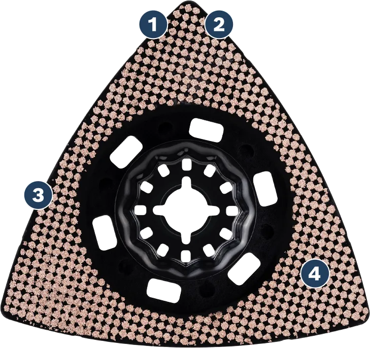 Bosch EXPERT Sanding Plate AVZ 90 RT10 carbide multitool blade.