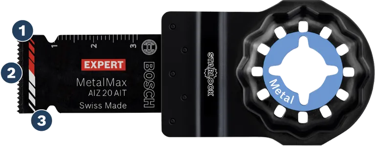 Осцилирајући нож за вишенаменски алат Bosch MetalMax AIZ 20 AIT за метал.