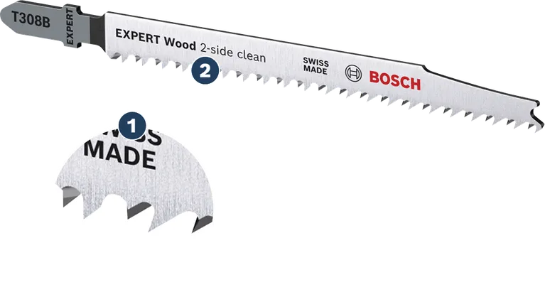 Двостороннє чисте полотно для лобзика Bosch EXPERT Wood.