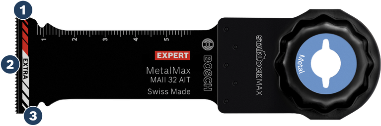 Bosch StarlockMax MetalMax MAII 32 AIT-klinga för metallskärning.