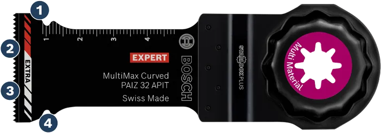 Bosch MultiMax Curved PAIZ 32 APIT multimateriaal zaagblad.