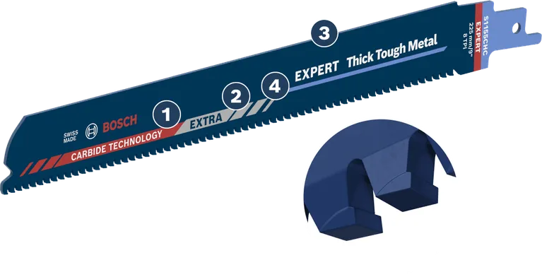 Bosch Expert tigersågblad för tjock, seg metall.