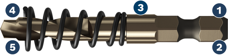 Bosch Spider WOG Kombinationsbohrer mit Feder.