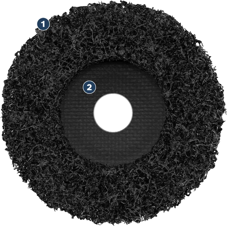 Bosch Spider abrasive wheel for surface cleaning.