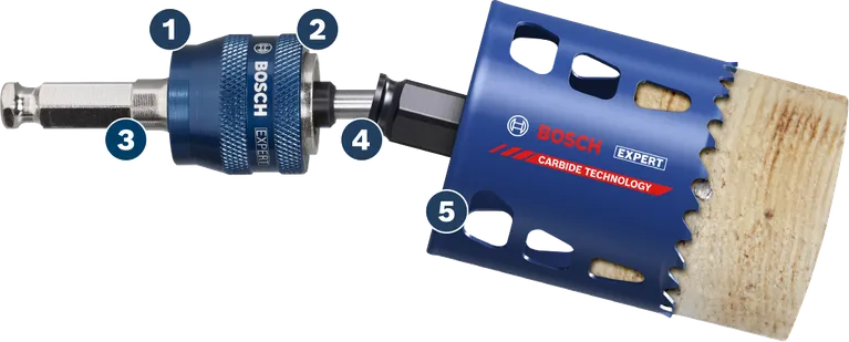Bosch Expert Hartmetall-Lochsäge zum Schneiden von Holz.