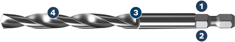 Bosch Sechskant-Schaftbohrer für Holz und Metall.