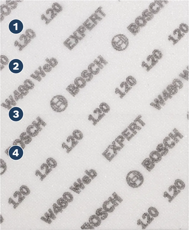 Bosch EXPERT W480 lihvimiskäsn karedusega 120.