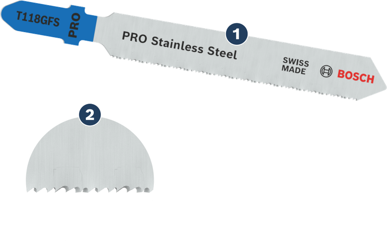 Bosch PRO roostevabast terasest T118GFS tikksae tera täpseks metalli lõikamiseks.