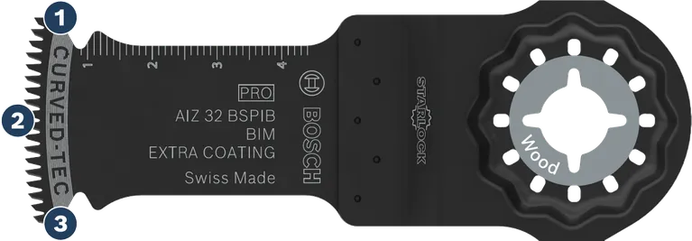 Bosch Starlock AIZ 32 BSPIB wood saw blade.