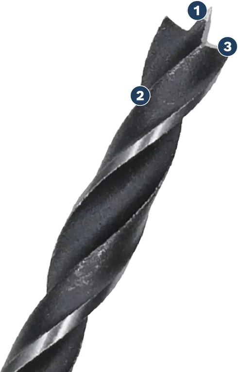 Bosch carbide-tipped spider drill bit for precise drilling.