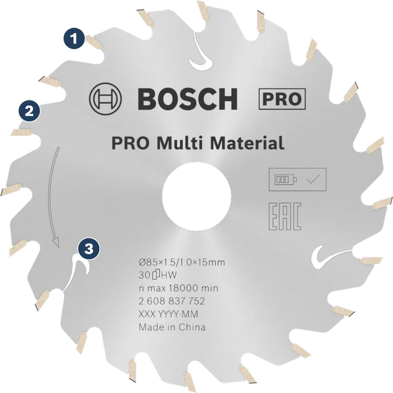 Bosch PRO Multi Material sirkelsagblad.