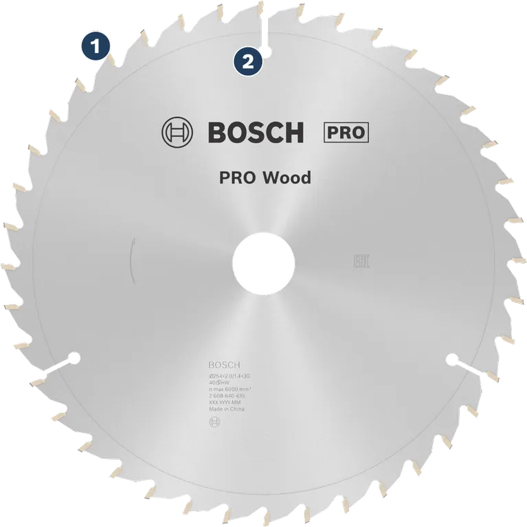 Bosch PRO Wood cirkelsågblad för träkapning.