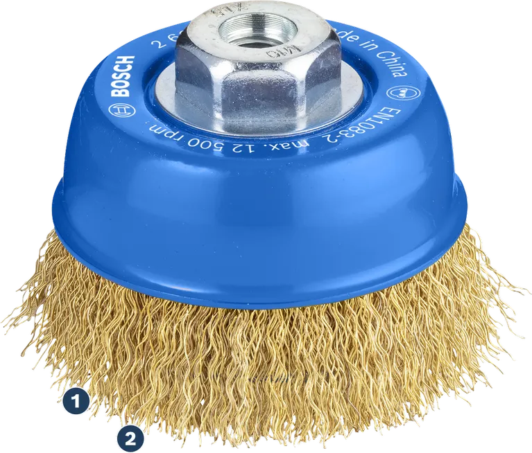 Brosse de nettoyage Bosch PRO Metal 75 mm pour meuleuses d'angle.