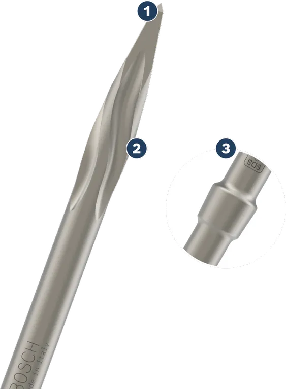 مثقاب Bosch SDS plus-5X مع طرف من الكربيد.