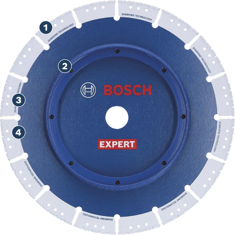Bosch EXPERT Diamond Pipe Cut Wheel for fast pipe cutting.