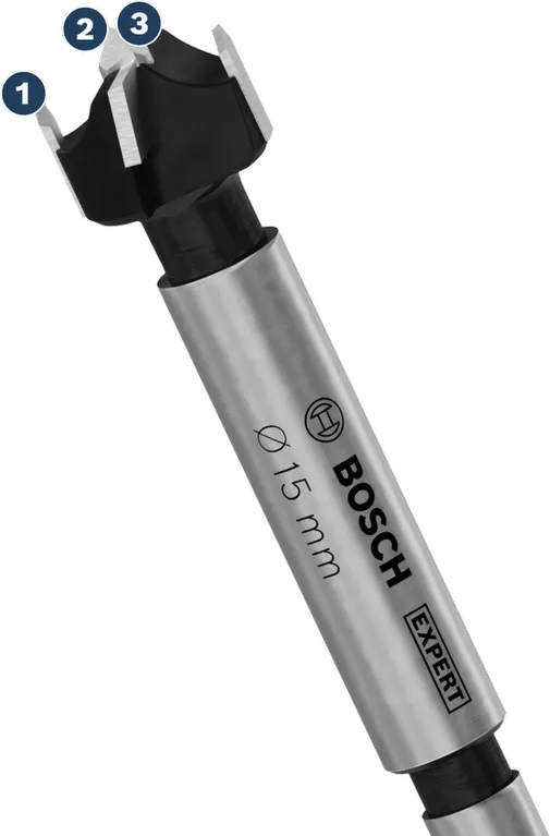Bosch EXPERT Laminated Wood Hinge Cutting Drill Bit 15 mm.