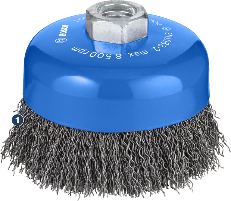 Bosch PRO Metal clean Cup Brush 100 mm for angle grinders.