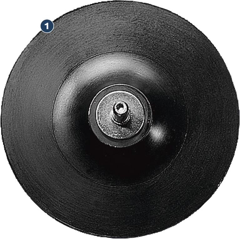 Bosch PRO Backing Pad 125 mm with 8 mm shank.