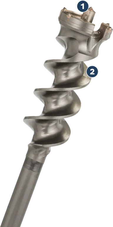 Bosch SDS max-9 Spiral rotary hammer drill bit.