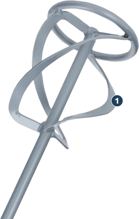 مجداف خلط العنكبوت من Bosch لخلط المواد بكفاءة.