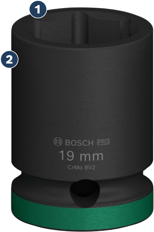 Bosch PRO Impact 19 mm nastavki iz kompleta 1/2 palca.