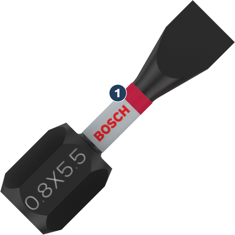 Bosch PRO SL Impact Bit SL5.5 25 mm screwdriver accessory.