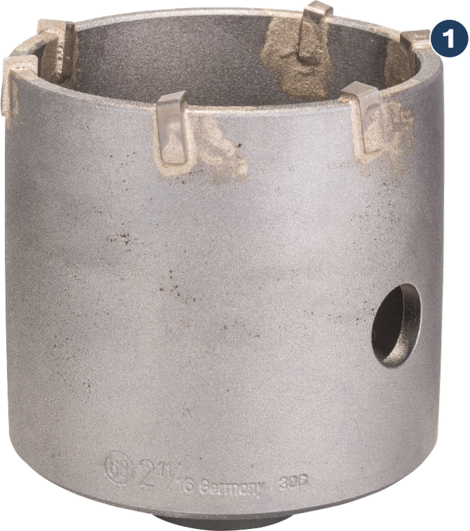 Fresa a tazza Bosch con denti in metallo duro.