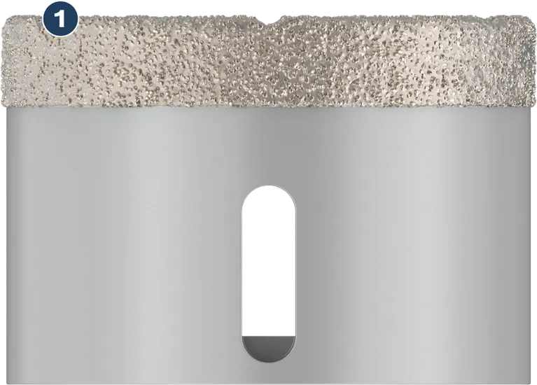 Bosch diamond hole saw for tough tile drilling.