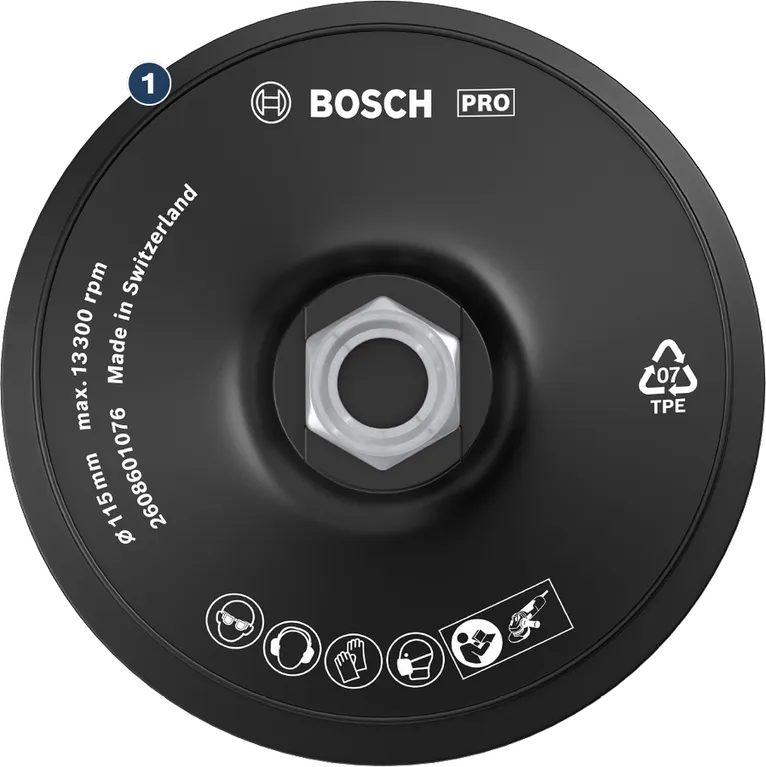 Bosch PRO 115mm angle grinder backing pad.