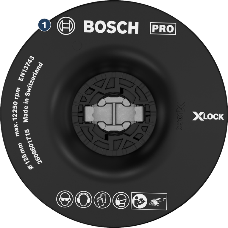 Bosch X-LOCK 125 mm bagskive til vinkelsliber.