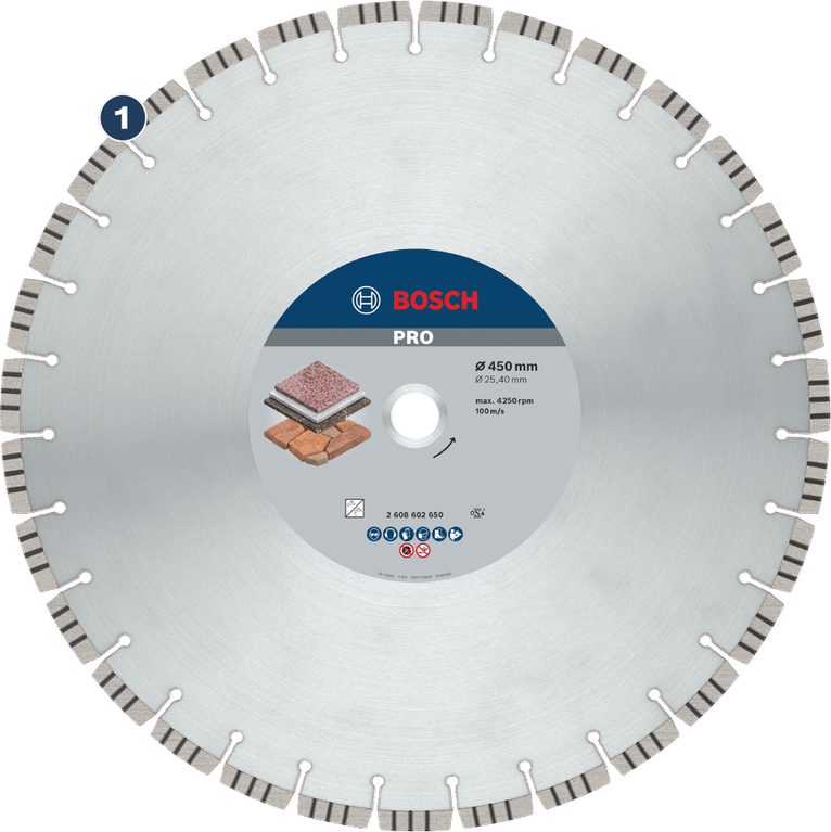 Bosch diamond cutting disc for concrete and stone.