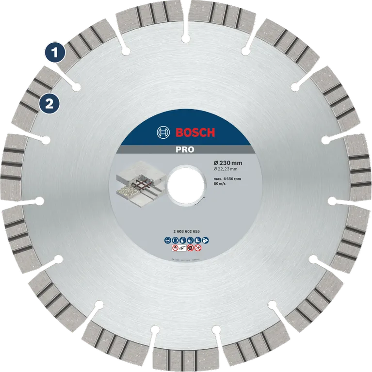 Bosch diamond cutting disc for concrete and stone.