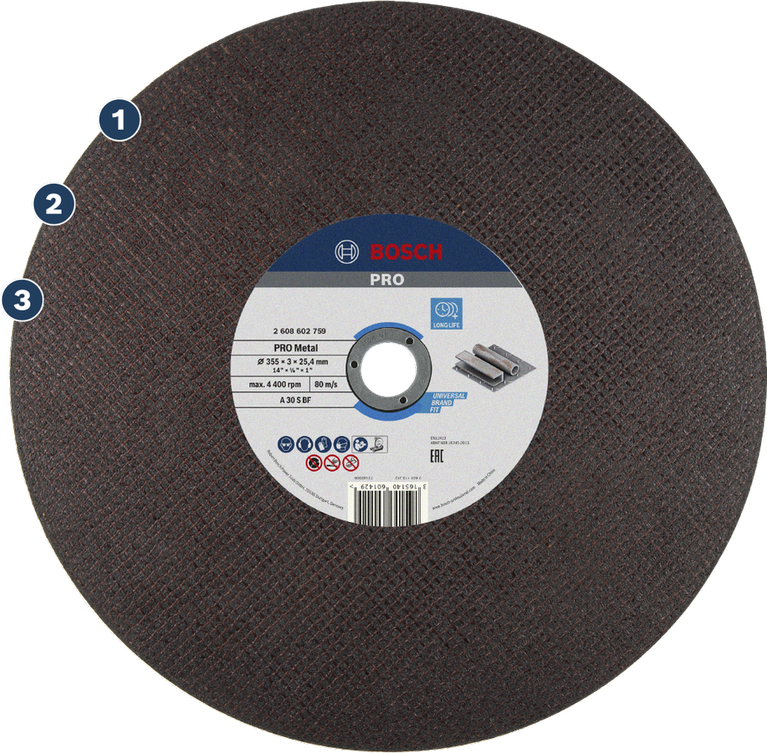 Bosch PRO Metal Cutting Disc 355 x 3.1 x 25.4 mm.