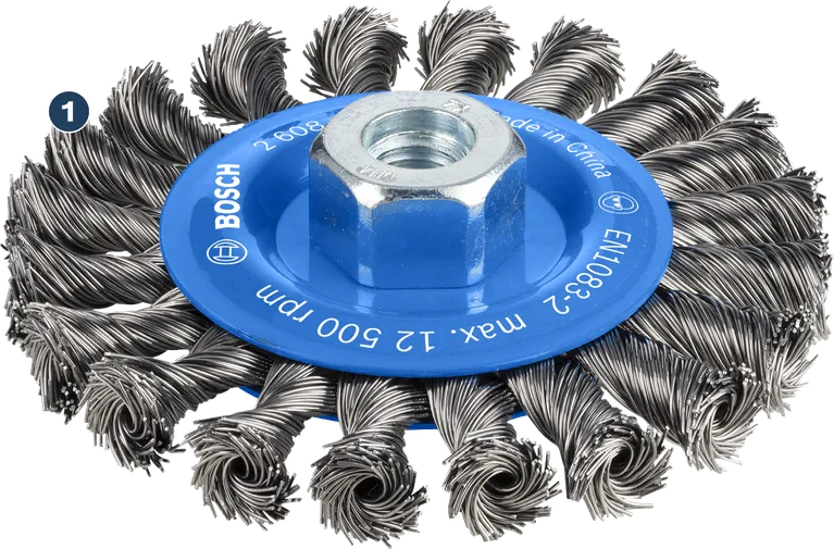 Bosch PRO Metal heavy wire wheel 115 mm for grinders.