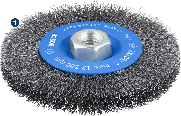 Bosch PRO Metal clean wire wheel 115 mm with thread.