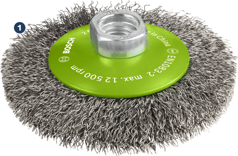 Bosch PRO Stainless Steel clean Bevel Brush 100 mm.