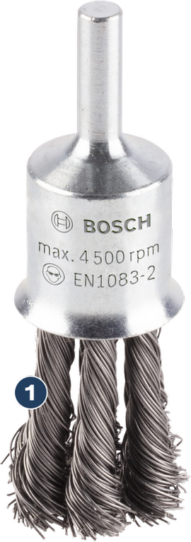 Συρμάτινη βούρτσα Bosch για καθαρισμό μεταλλικών επιφανειών.