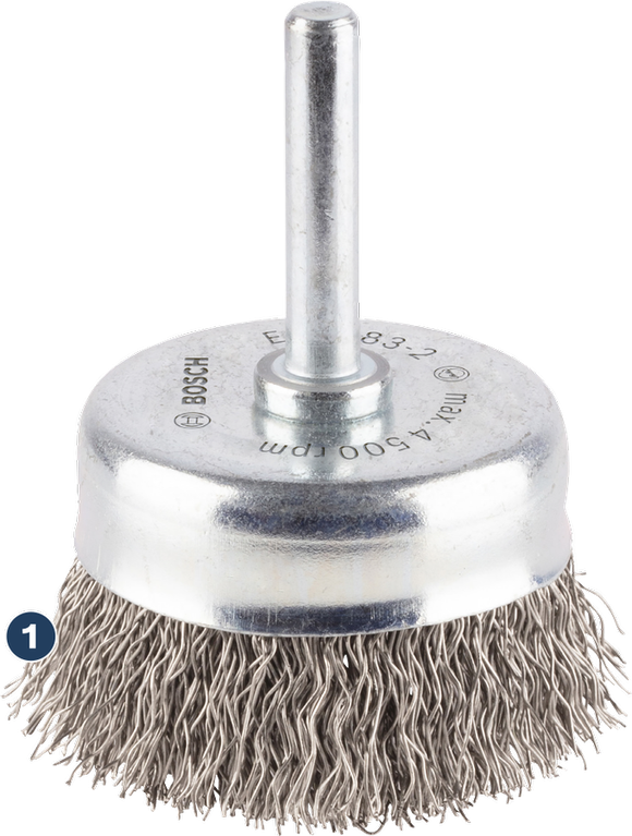 Συρμάτινη βούρτσα Bosch για αφαίρεση σκουριάς και χρώματος.