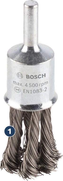 Bosch stålkoppborste för ytrengöring.