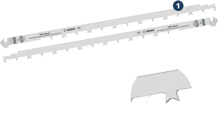 Σετ λάμας πριονιού Bosch PRO Wood TF350M σε σειρά, 408 mm.