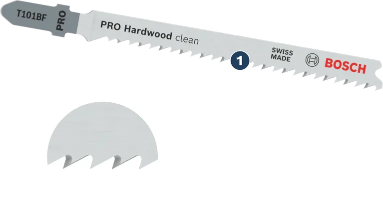 Bosch T101BF PRO Sticksågblad för rent träslag för precision i trä.