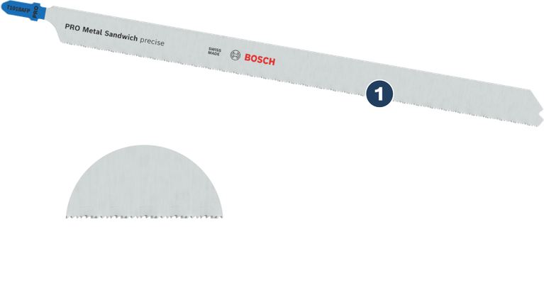 Bosch PRO Metal Sandwich precise jigsaw blade.
