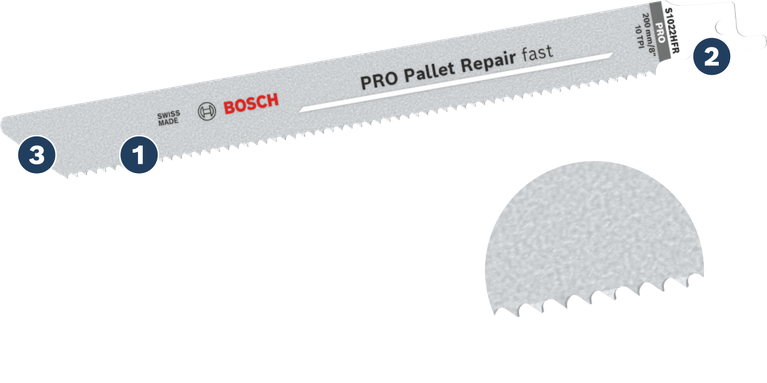Lama per sega alternativa rapida Bosch PRO Pallet Repair.