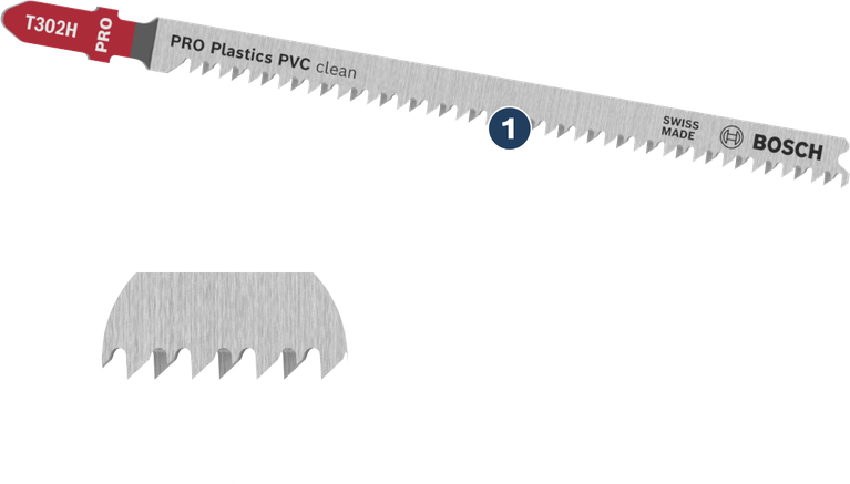 Bosch Т302Х сечиво убодне тестере за чисте резове ПВЦ пластике.