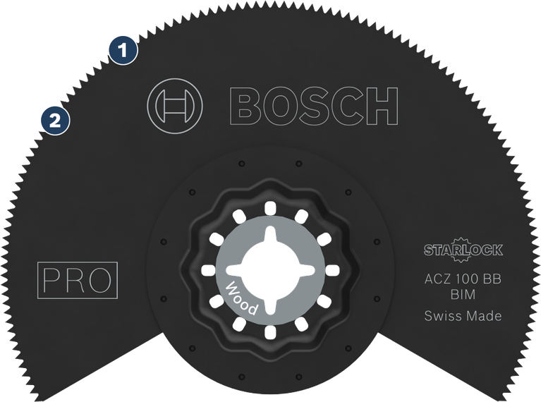شفرة منشار الخشب Bosch Starlock ACZ 100 BB.