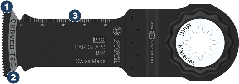 Lâmina de serra multifuncional Bosch PAIZ 32 APB BIM para madeira e metal.