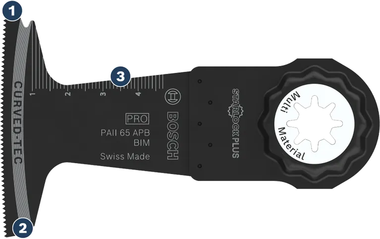 Bosch StarlockPlus PAI 65 APB BIM multi-material saw blade.