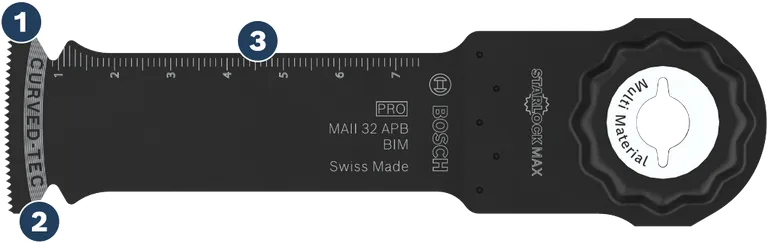 Bosch Starlock Max MAII 32 APB mitme materjali võnkuv saeleht.